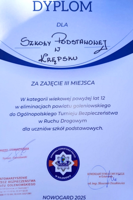 OGÓLNOPOLSKI TURNIEJ BEZPIECZEŃSTWA W RUCHU DROGOWYM - Nowogard 2025